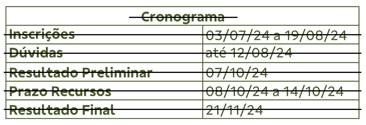 Cronograma riscado