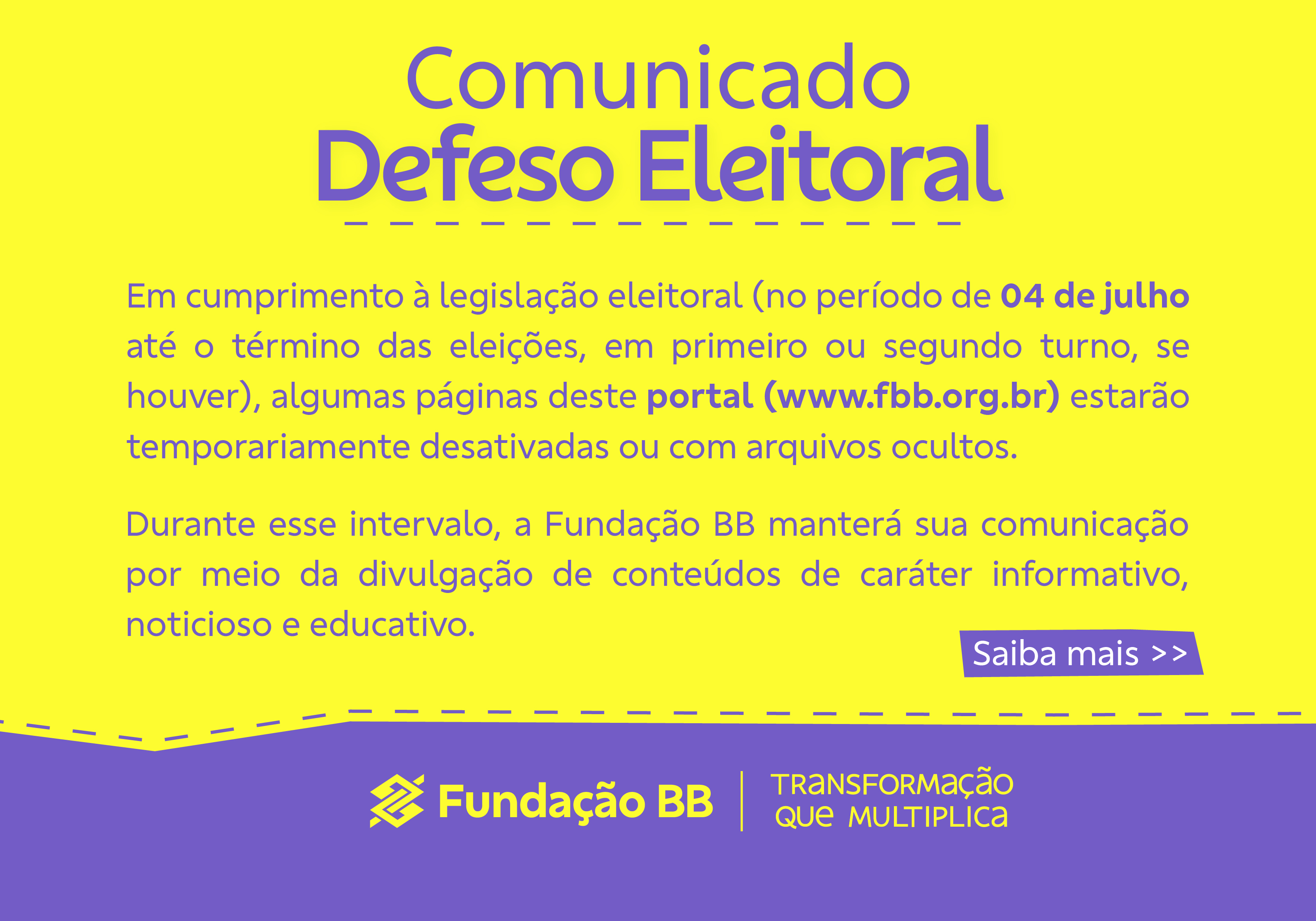 Banner Portal Período Eleitoral